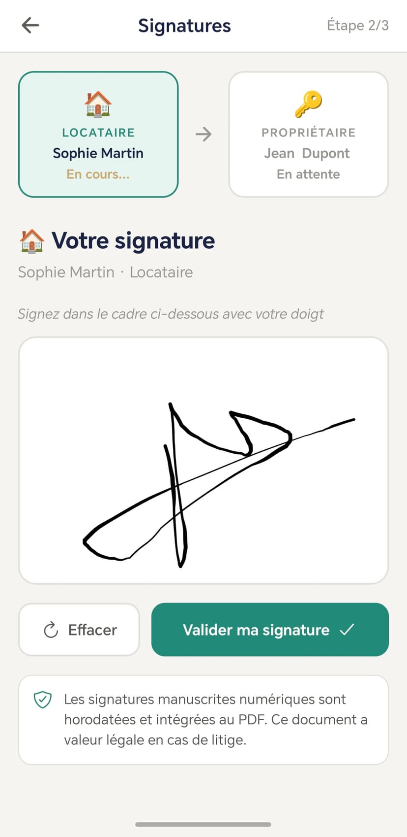 Signatures manuscrites numériques — LocaCheck